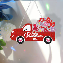 Load image into Gallery viewer, Acrylic Love Truck Single-Sided 5D DIY Diamond Painting Hanging Pendant 20x15cm
