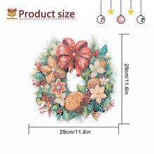 Load image into Gallery viewer, Christmas Special Shaped Diamond Painting Art Hanging Wreath (Biscuit Bow)
