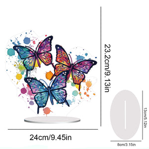 Butterfly Round+Special Shape Diamond Painting Art Tabletop Ornaments Kit (#2)