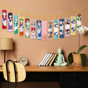 14 PCS Diamond Painting Bookmarks for Reading Lover(Pretty Guardian Sailor Moon)