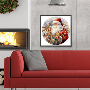 Santa Claus 30X30CM(Canvas) Full Round Drill Diamond Painting