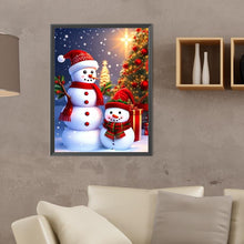 Load image into Gallery viewer, Christmas Snowman 30X40CM(Canvas) Full Round Drill Diamond Painting
