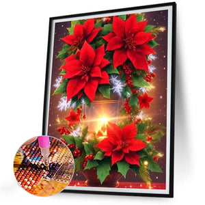 Christmas Atmosphere 30X40CM(Canvas) Full Round Drill Diamond Painting