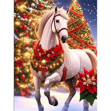 Load image into Gallery viewer, Christmas White Horse 30X40CM(Canvas) Full Round Drill Diamond Painting
