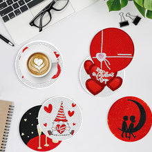 Load image into Gallery viewer, 8 PCS Acrylic Diamond Painting Art Coaster Kit with Holder (Love Bear)
