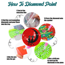 Load image into Gallery viewer, 8 PCS Acrylic Diamond Painting Art Coaster Kit with Holder (Love Bear)
