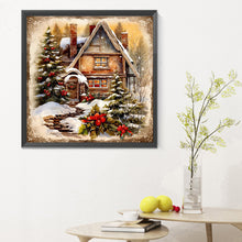 Load image into Gallery viewer, Snow Cabin 30X30CM(Canvas) Full Round Drill Diamond Painting
