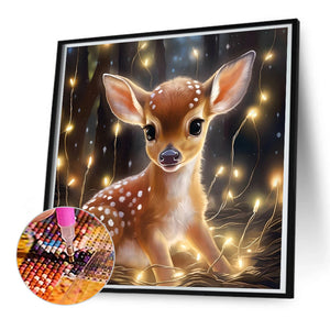 Light Deer 50X50CM(Canvas) Full Round Drill Diamond Painting