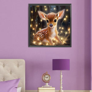 Light Deer 50X50CM(Canvas) Full Round Drill Diamond Painting