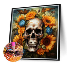 Load image into Gallery viewer, Flower Skull 50X50CM(Canvas) Full Round Drill Diamond Painting
