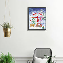 Load image into Gallery viewer, Snowman 30X40CM(Canvas) Partial Special Shaped Drill Diamond Painting
