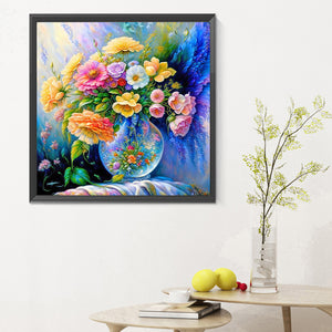 Beautiful Flowers 30X30CM(Canvas) Full Round Drill Diamond Painting