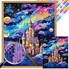 Load image into Gallery viewer, Castle Under The Stars 45X55CM(Canvas) Full AB Round Drill Diamond Painting
