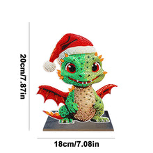 Load image into Gallery viewer, Wooden Desktop Diamond Art Kits Xmas Office Desktop Decor (Christmas Dragon #2)
