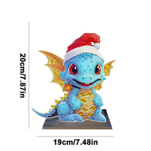 Load image into Gallery viewer, Wooden Desktop Diamond Art Kits Xmas Office Desktop Decor (Christmas Dragon #3)
