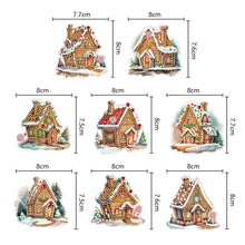 Load image into Gallery viewer, 8 PCS Acrylic Single-Sided Diamond Painting Hanging Pendant (Christmas House)
