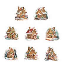 Load image into Gallery viewer, 8 PCS Acrylic Single-Sided Diamond Painting Hanging Pendant (Christmas House)
