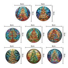 Load image into Gallery viewer, 8 PCS Acrylic Single-Sided DIY Diamond Painting Hanging Pendant (Christmas Tree)
