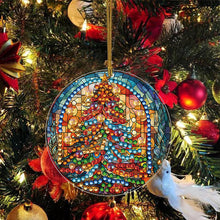 Load image into Gallery viewer, 8 PCS Acrylic Single-Sided DIY Diamond Painting Hanging Pendant (Christmas Tree)
