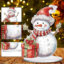 Load image into Gallery viewer, Diamond Painting Desktop Ornaments Kit for Office Desktop Decor (Happy Snowman)
