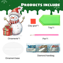 Load image into Gallery viewer, Diamond Painting Desktop Ornaments Kit for Office Desktop Decor (Happy Snowman)
