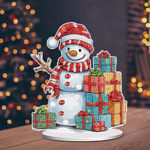 Load image into Gallery viewer, Diamond Painting Desktop Ornaments Kit for Office Desktop Decor(Gift Snowman #9)
