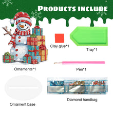 Load image into Gallery viewer, Diamond Painting Desktop Ornaments Kit for Office Desktop Decor(Gift Snowman #9)
