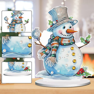 Diamond Painting Desktop Ornament Kit for Office Desktop Decor(Decor Snowman#10)