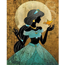 Load image into Gallery viewer, Princess Jasmine Silhouette 40X50CM(Canvas) Full Round Drill Diamond Painting
