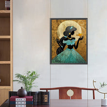 Load image into Gallery viewer, Princess Jasmine Silhouette 40X50CM(Canvas) Full Round Drill Diamond Painting
