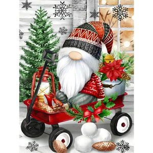 Christmas Gnome 30X40CM(Canvas) Full Square Drill Diamond Painting