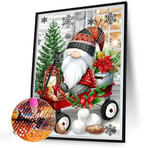 Christmas Gnome 30X40CM(Canvas) Full Square Drill Diamond Painting