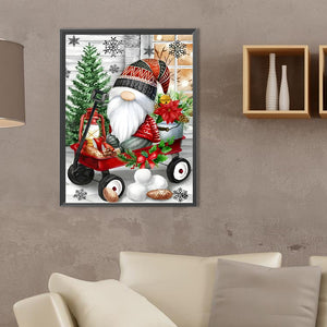 Christmas Gnome 30X40CM(Canvas) Full Square Drill Diamond Painting