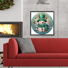 Load image into Gallery viewer, Snowman 30X30CM(Canvas) Full Round Drill Diamond Painting
