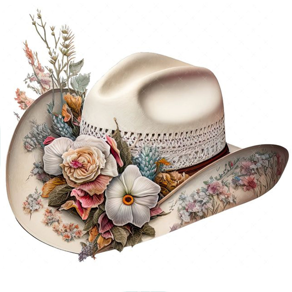Cowboy Hat 30X30CM(Canvas) Full Round Drill Diamond Painting