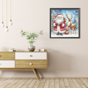 Santa Claus 45X45CM(Canvas) Full AB Round Drill Diamond Painting