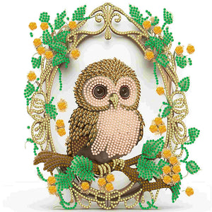 Garland Owl 30*30CM(Canvas) Partial Special Shaped Drill Diamond Painting