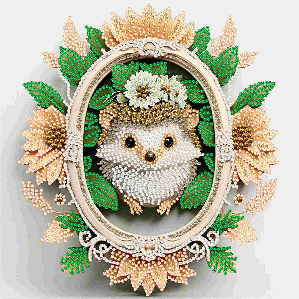 Garland Hedgehog 30*30CM(Canvas) Partial Special Shaped Drill Diamond Painting