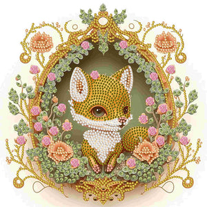 Garland Fox 30*30CM(Canvas) Partial Special Shaped Drill Diamond Painting