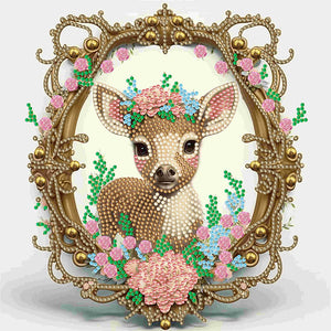 Garland Fawn 30*30CM(Canvas) Partial Special Shaped Drill Diamond Painting