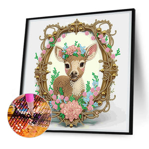 Garland Fawn 30*30CM(Canvas) Partial Special Shaped Drill Diamond Painting