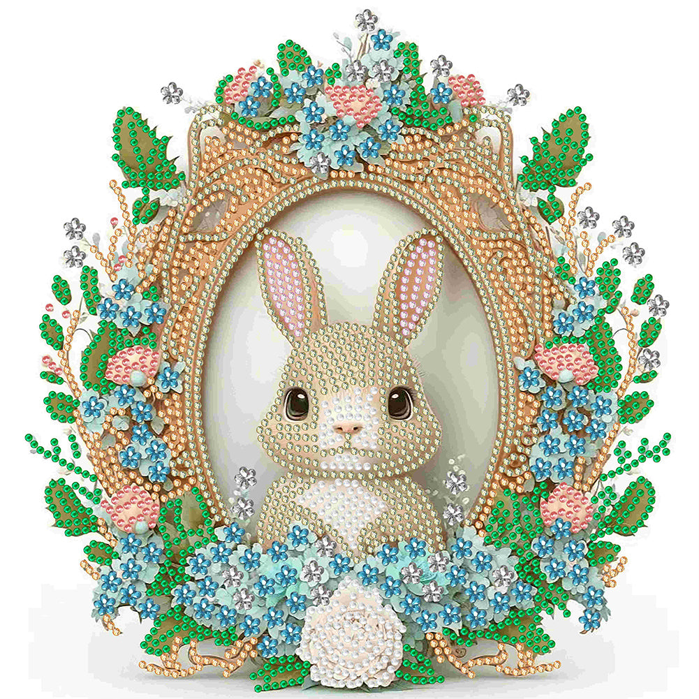 Garland Rabbit 30*30CM(Canvas) Partial Special Shaped Drill Diamond Painting