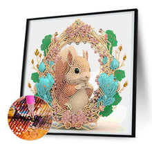 Load image into Gallery viewer, Garland Squirrel 30*30CM(Canvas) Partial Special Shaped Drill Diamond Painting
