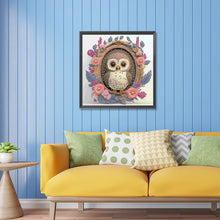 Load image into Gallery viewer, Garland Owl 30*30CM(Canvas) Partial Special Shaped Drill Diamond Painting
