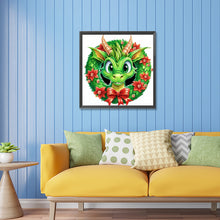 Load image into Gallery viewer, Green Little Dinosaur 30*30CM(Canvas) Partial Special Shaped Drill Diamond Painting
