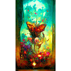 Butterfly Market Area 40*70CM(Canvas) Full Round Drill Diamond Painting