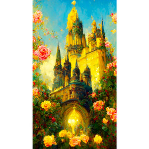 Dream Castle 40*70CM(Canvas) Full Round Drill Diamond Painting