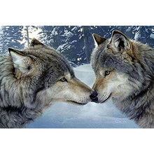 Load image into Gallery viewer, Two Wolves Making Out 65X45CM(Canvas) Full AB Square Drill Diamond Painting
