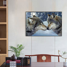 Load image into Gallery viewer, Two Wolves Making Out 65X45CM(Canvas) Full AB Square Drill Diamond Painting
