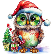 Load image into Gallery viewer, Christmas Owl 45X45CM(Canvas) Full AB Round Drill Diamond Painting
